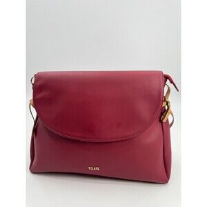 Alviero Martini 1^ Classe Shoulder Bag Women's Deep Red Leather Fashion Modern